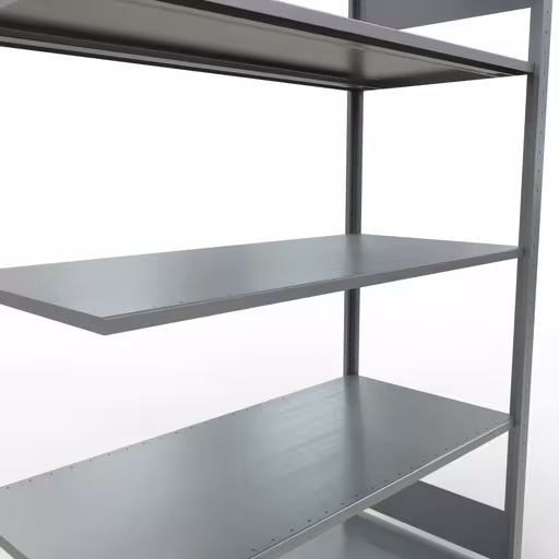 Aanbouwrekken, rekken, insteeksysteem MULTIplus150, 2000 x 1300 x 600 mm (HxBxD), 5 legborden, lengtestangen, verzinkt met artikelnr. 12765-130-LR Aanbouwrekken, rekken, insteeksysteem MULTIplus150, 2000 x 1300 x 600 mm, 5 legborden, lengtestangen, verzinkt van Schulte Lagertechnik uit de categorie insteeksystemen