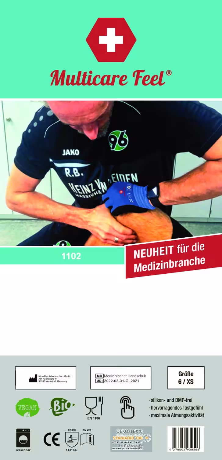 Multicare Feel medische werk- en montagehandschoen maat 9 uit de categorie werkhandschoenen met de GTIN 426353580134 Multicare Feel medische werk- en montagehandschoen van het merk Multicare uit de categorie werkhandschoenen