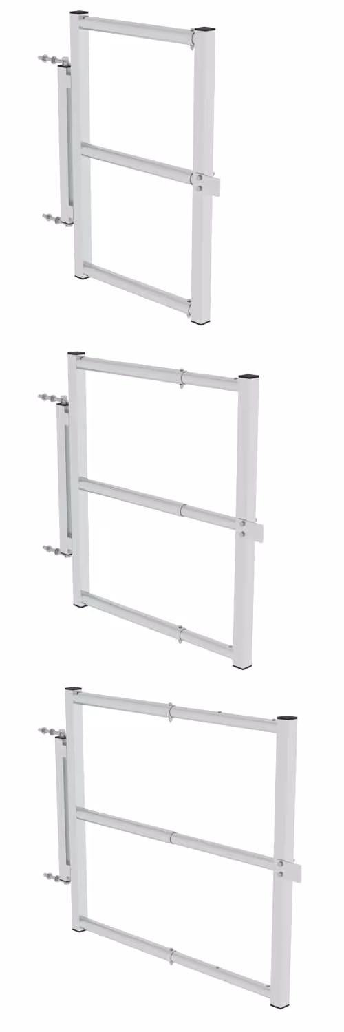 Telescopische veiligheidsdeur voor platformbreedte 600 mm / 800 mm / 1000 mm van Munk Munk veiligheidsdeur telescopisch voor platformbreedte 600 mm / 800 mm / 1000 mm, klimtechniekaccessoires & reserveonderdelen, artikelnr. 070772