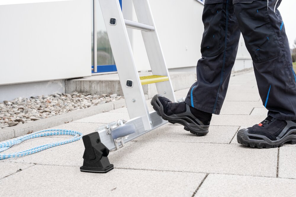 Milieubild 2179026 Munk 2-delige trap met leuning en uitstaplijst 2x12 treden