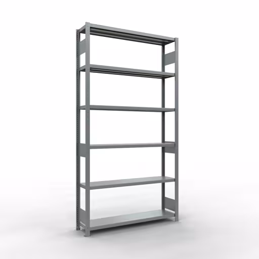Figuur nr. 14 van het artikel basisrek, legplank, insteeksysteem MULTIplus250, 2500 x 1300 x 300 mm, 6 legborden, lengtestangen, verzinkt uit de insteeksysteem productgroep van Schulte Lagertechnik.