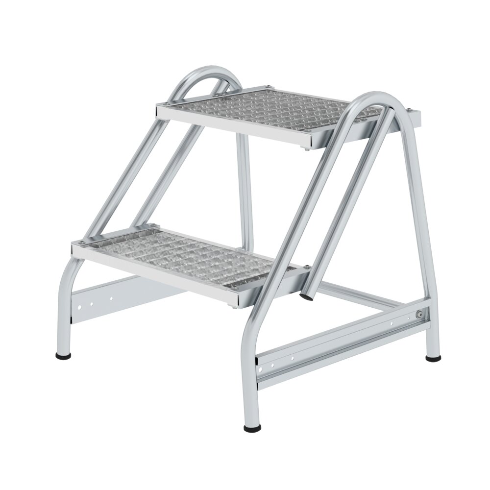 Munk werkplatform, toegankelijk vanaf één zijde, stalen rooster, uit de categorie platformtrappen, artikelnummer 050053