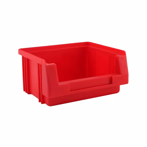 Open opbergdoos, dxbxh 89x102x50 mm, rood, polypropyleen van Schulte Lagertechnik Open opbergdoos, dxbxh 89x102x50 mm, rood, polypropyleen, opbergruimte voor kleine onderdelen, art.nr. 20236