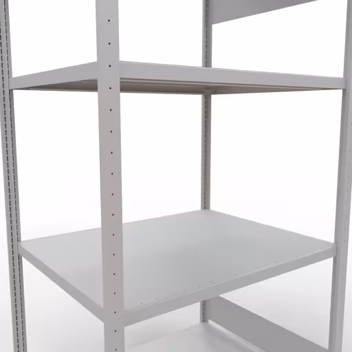 Basisplank, legbord, insteeksysteem MULTIplus330, 2000 x 1000 x 800 mm, 5 legborden, lengtestangen, RAL 7035 lichtgrijs van Schulte Lagertechnik uit het assortiment insteeksysteem