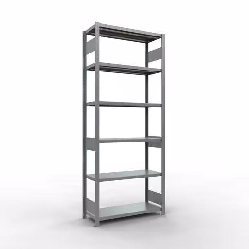 Figuur nr. 14 van het artikel basisrek, legplank, insteeksysteem MULTIplus330, 2500 x 1000 x 400 mm, 6 legborden, lengtestangen, verzinkt uit de insteeksysteem productgroep van Schulte Lagertechnik.