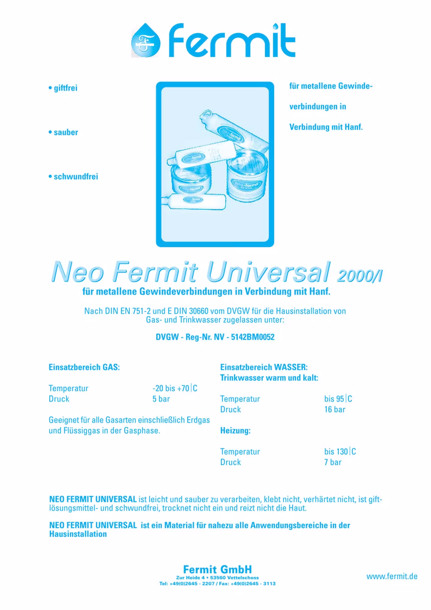 Fermit afdichtingsset Neo Fermit 90 g van het merk Fermit uit het assortiment werkplaatsinrichting