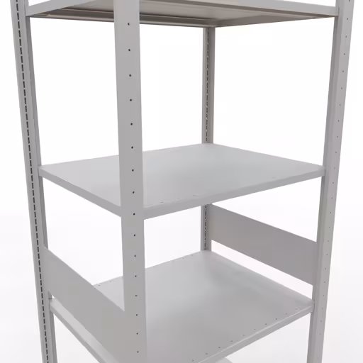 Basisplank, legplank, insteeksysteem MULTIplus150, 3000 x 750 x 600 mm, 7 planken, lengtestangen, RAL 7035 lichtgrijs van Schulte Lagertechnik uit het assortiment insteeksysteem