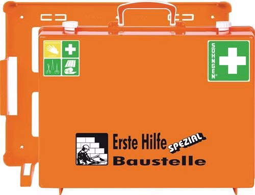 EHBO-set voor professioneel gebruik, speciaal voor de bouwplaats, ca. 400 x 300 x 150 mm, oranje, uit de Söhngen-categorie met artikelnummer 4000386036