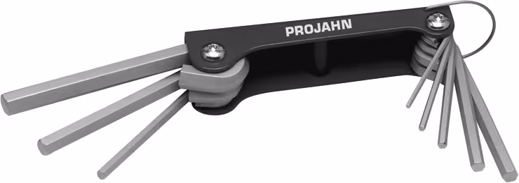 Hoekstiftsleutelset, zeskant met vouw. 2,5-10mm 8 stuks van het merk PROJAHN uit het assortiment handgereedschappen