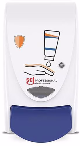 PROLINE dispenser voor huidbescherming, circa 235 x 132 x 117 mm, 1 liter, wit/blauw, SC JOHNSON, uit de categorie Handen en Huid, Reiniging en Bescherming, artikelnummer 8002898596