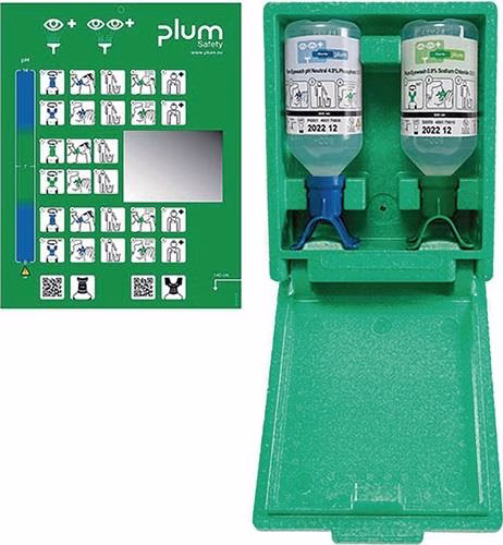 Oogspoelset voor noodgevallen DUO 1x0,5l pH-neutraal DUO, 1x0,5l oogspoelvloeistof DUO PLUM van het merk Plum Oogspoelstation DUO 1x0,5l pH-neutraal DUO, 1x0,5l oogspoelvloeistof DUO PLUM uit de categorie oogdouches en oogspoelingen met artikelnummer 4000386433