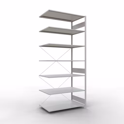 Insteeksysteem opzetplank 3000x1300x800 mm, type 150 kg, lichtgrijs, opzetplank, art.nr. 32687-130