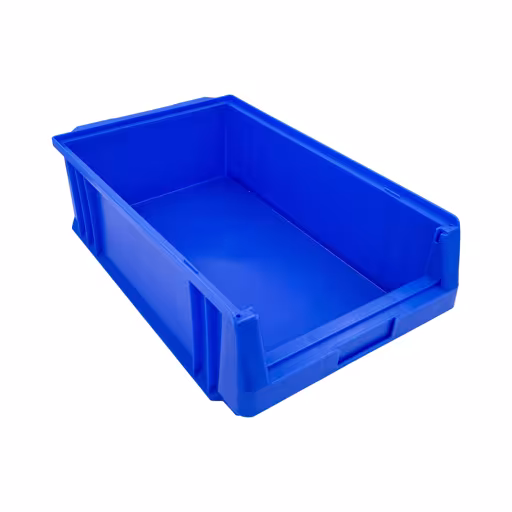 Open opbergdoos, dxbxh 150x315x50 mm, blauw, polypropyleen van Schulte Lagertechnik uit het assortiment stellingstellingen