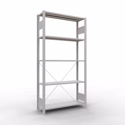 Figuur nr. 15 van het artikel basisrek, legplank-insteeksysteem MULTIplus85, 2000 x 1000 x 300 mm, 5 legborden, RAL 7035 lichtgrijs uit de productgroep insteeksysteem van het merk Schulte Lagertechnik.