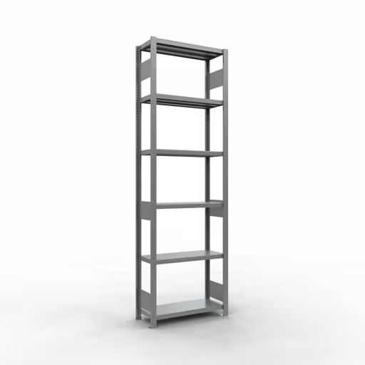 Figuur nr. 14 van het artikel basisrek, legbord, insteeksysteem MULTIplus250, 2500 x 750 x 300 mm, 6 legborden, lengtestangen, verzinkt uit de insteeksysteem productgroep van Schulte Lagertechnik.