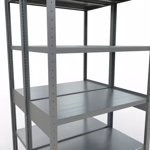 Productafbeelding nr. 7 van het artikel basisplank, dubbele plank, stellingsysteem MULTIplus250, 2500 x 1000 x (2x500) mm, 2x6 planken, verzinkt uit het assortiment stellingrekken van het merk Schulte Lagertechnik
