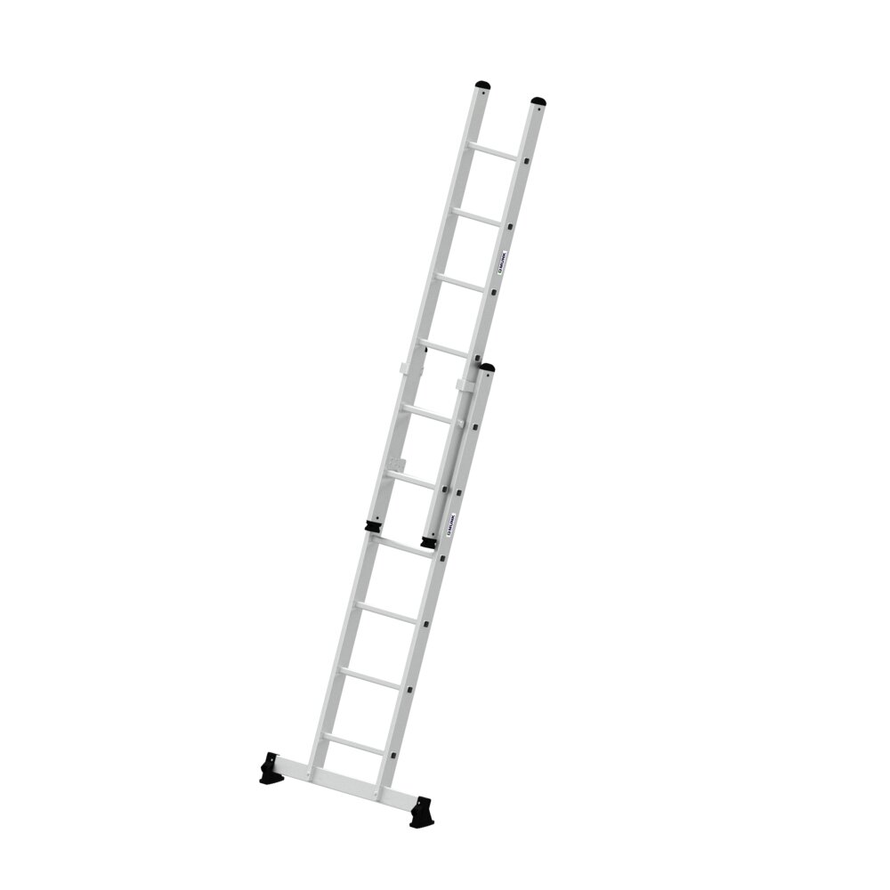 Munk 2-delige sportopsteekladder met nivello® dwarsbalk, 2x6 sporten, van Günzburger Steigtechnik Munk 2-delige uitschuifladder met Nivello® dwarsbalk uit de categorie uitschuifladders en touwladders, artikelnummer 020406