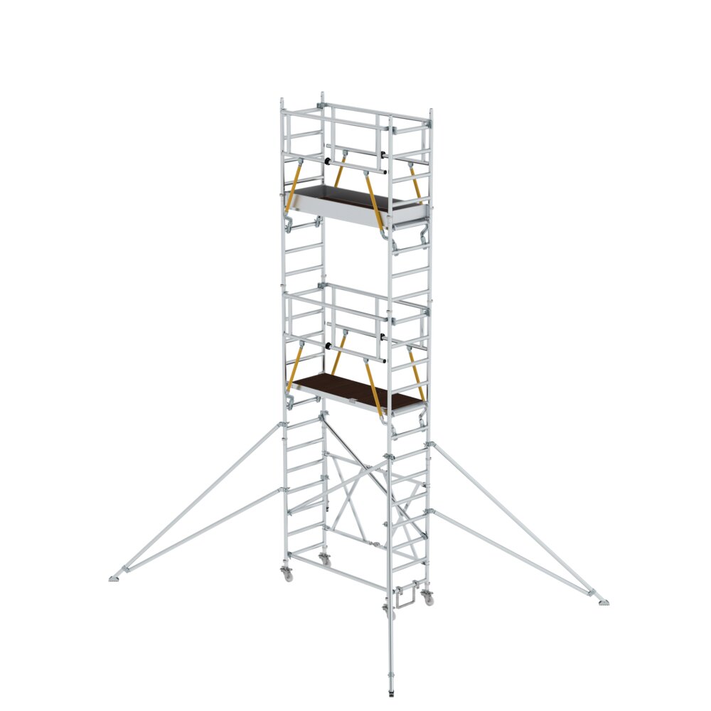 Munk vouwsteiger SG 0,75 x 1,80 m met steunpoten, platformhoogte 5,16 m, van Günzburger Steigtechnik Munk vouwsteiger SG 0,75 x 1,80 m met steunpoot uit de categorie vouwsteigers met artikelnummer 115144
