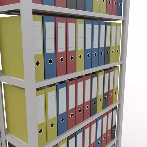 Productafbeelding nr. 17 van het artikel basisplank, kantoorplank, insteeksysteem MULTIplus85, 2300 x 1000 x 300 mm, 7 planken, kruisschoor, met aanslaglijst, lichtgrijs Afbeelding nr. 17 van het artikel, kantoorreksysteem MULTIplus85, 2300 x 1000 x 300 mm, 7 planken, met aanslaglijst, lichtgrijs uit de productgroep kantoorrekken van Schulte Lagertechnik