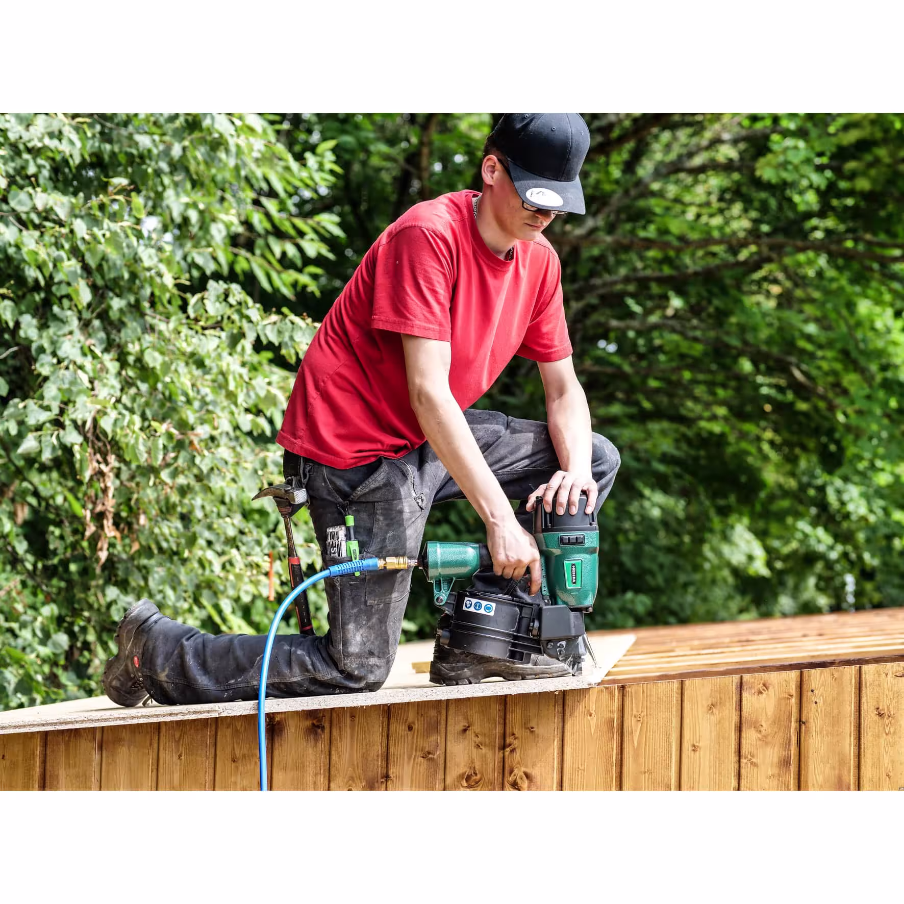 Persluchtrolspijkermachine 7F-CNW90 voor rolspijkers van 45-90 mm met GTIN 4016429038100 Persluchtrolspijkermachine 7F-CNW90 voor rolspijkers van 45-90 mm van Prebena met art.nr. 7F-CNW90-S01