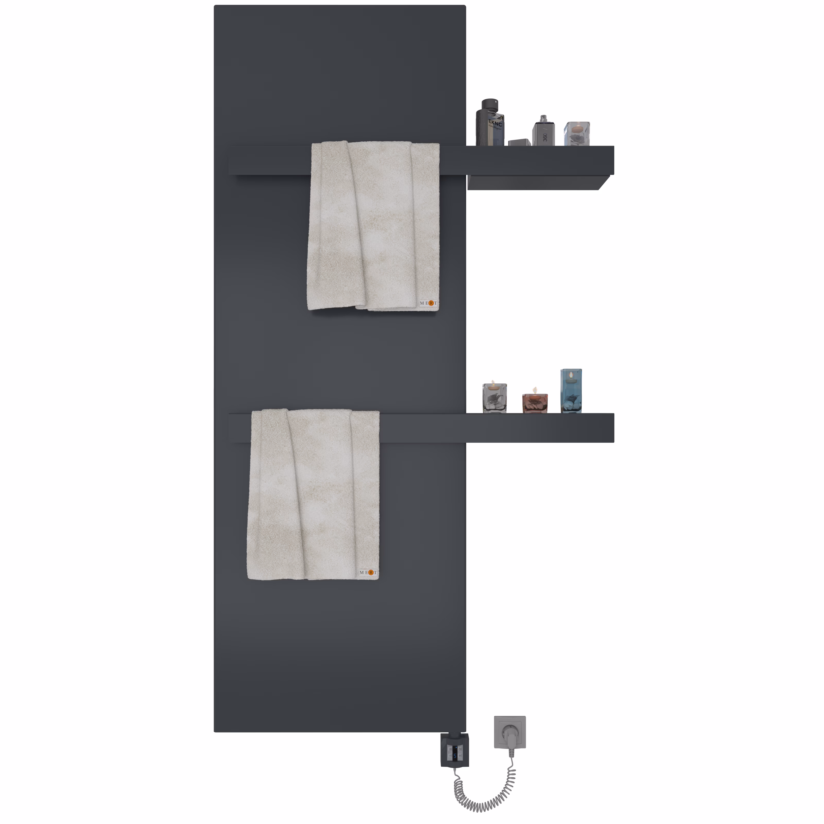 MERT Design Afdekking - Afdekking voor oude badkamerradiatoren van 400x1200 mm, antraciet