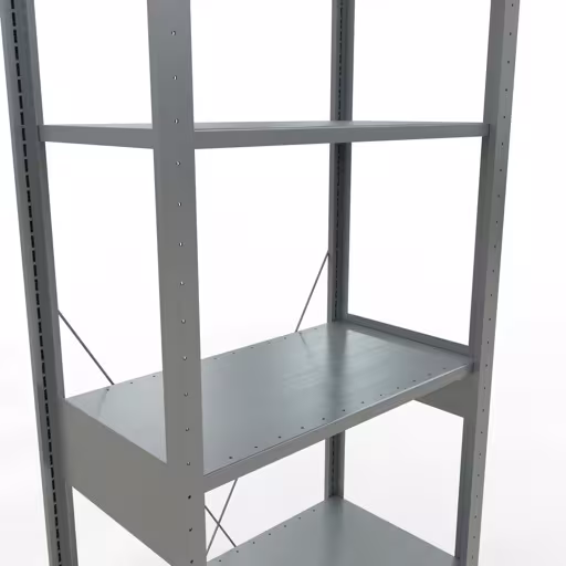 Basisplank, legbord, insteeksysteem MULTIplus150, 2500 x 750 x 400 mm, 6 legborden, kruisschoor, verzinkt van Schulte Lagertechnik uit het assortiment insteeksysteem