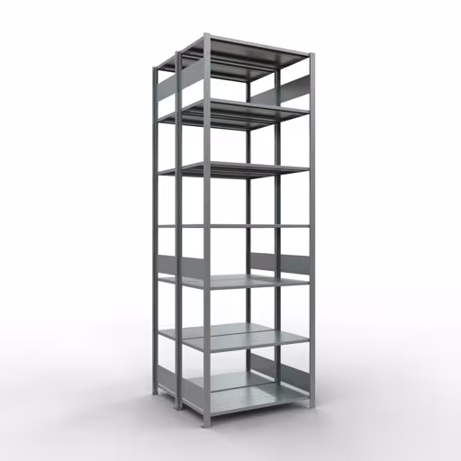 Afbeelding nr. 13 van het artikel basisplank, dubbele plank, legplank-insteeksysteem MULTIplus150, 3000 x 1000 x (2x500) mm, 2x7 legborden, lengtestangen, verzinkt uit de productgroep legborden van Schulte Lagertechnik
