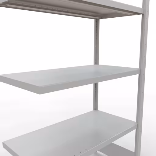 Figuur nr. 13 van het artikel aanbouwrekken, legbordstellingen, insteeksysteem MULTIplus250, 2000 x 1000 x 500 mm, 5 legborden, lengtestangen, RAL 7035 lichtgrijs uit de insteeksysteem productgroep van Schulte Lagertechnik.