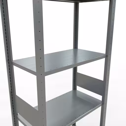 Extra afbeelding van het artikel basisplank, legplank, insteeksysteem MULTIplus150, 3000 x 750 x 400 mm, 7 legborden, verzinkt vanaf basisplank