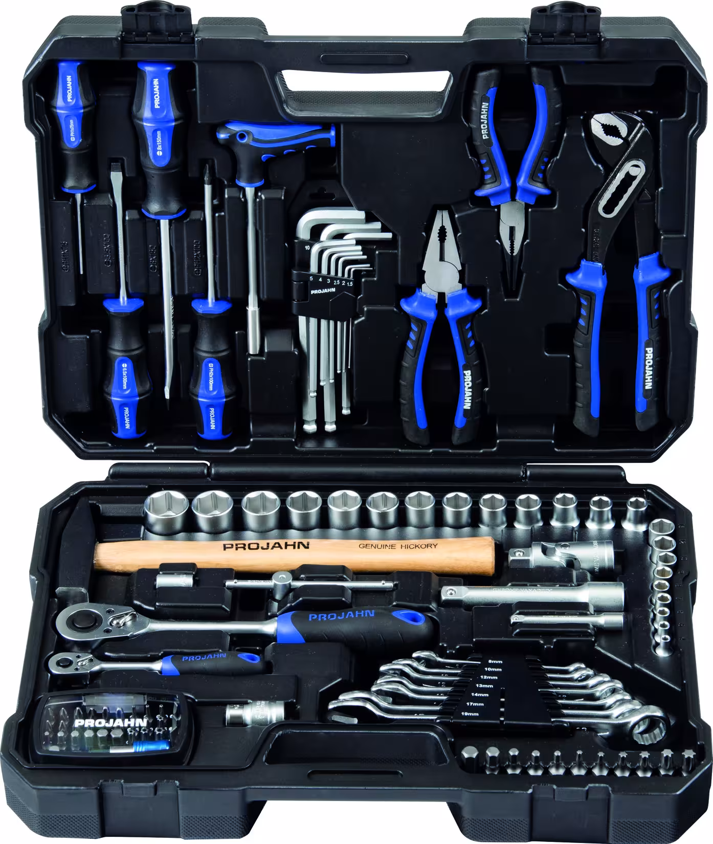 proficraft gereedschapskoffer UNIVERSAL metrisch 6,3 + 12,5 98-delig, dopsleutelsets & losse onderdelen, art.nr. 8665