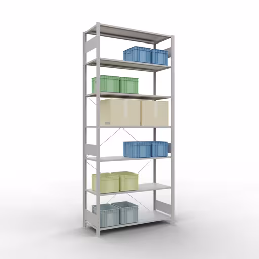 Insteeksysteem basisplank 3000x1300x500 mm, type 150 kg, lichtgrijs van Schulte Lagertechnik uit het assortiment insteeksysteem