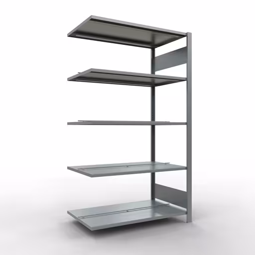 Afbeelding nr. 14 van het artikel, kantoorrekken, insteeksysteem MULTIplus150, 1800 x 1000 x 600 mm, 5 legborden, verzinkt, met middenaanslag uit de productgroep kantoorrekken van Schulte Lagertechnik