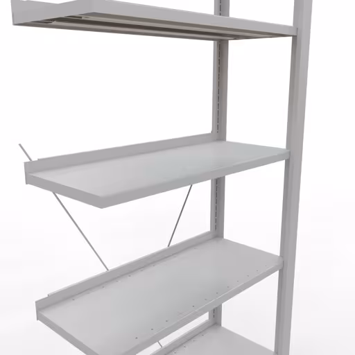 Afbeelding nr. 11 van het artikel, kantoorreksysteem MULTIplus85, 2300 x 750 x 300 mm, 7 planken, met aanslaglijst, lichtgrijs uit de productgroep kantoorrekken van Schulte Lagertechnik