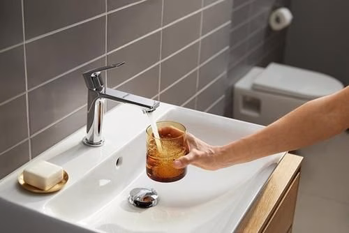 Detailbild 4051370 Hansgrohe REBRIS E 110 CoolStart ééngreeps wastafelmengkraan zonder afloop chroom