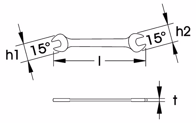 Koop het artikel dubbele steeksleutel DIN 3110, ELORA-100 bij qpool24 Dubbele steeksleutel DIN 3110, ELORA-100 van het merk ELORA uit de categorie steeksleutels