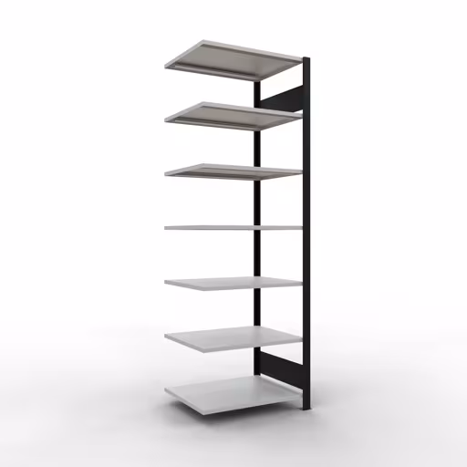 Afbeelding nr. 11 van het artikel, kantoorrekken, insteeksysteem MULTIplus150, 2300 x 750 x 600 mm, 7 planken, zonder middenaanslag, zwart/lichtgrijs uit de productgroep kantoorrekken van Schulte Lagertechnik