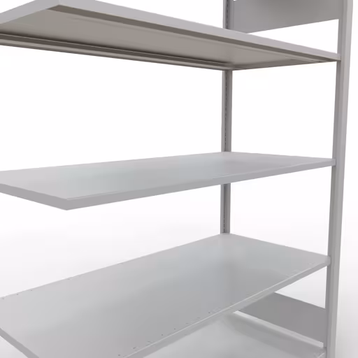 Figuur nr. 12 van het artikel aanbouwrekken, kantoorrekken, insteeksysteem MULTIplus150, 1800 x 1300 x 600 mm, 5 planken, zonder middenaanslag, lichtgrijs uit de productgroep kantoorrekken van het merk Schulte Lagertechnik.