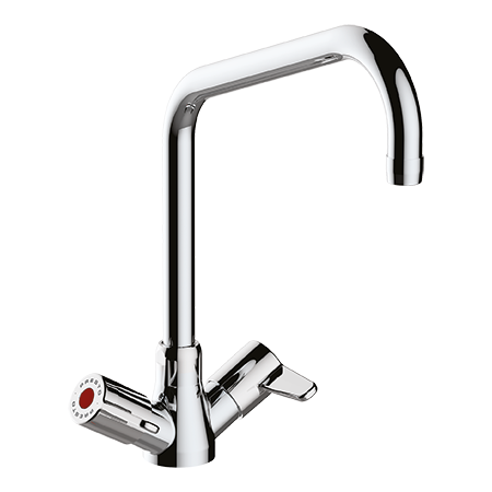 Presto Chef eengats professionele keukenmengkraan met hoge draaibare uitloop, verchroomd met ergonomische kraanknoppen. Uit de categorie Keukenkranen, artikelnr. 1463809