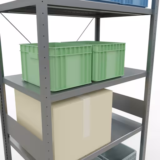 Basisplank, legbord, insteeksysteem MULTIplus330, 3000 x 1000 x 600 mm, 7 legborden, kruisschoor, verzinkt van Schulte Lagertechnik uit het assortiment insteeksysteem