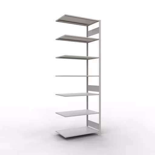 Figuur nr. 9 van het artikel aanbouwrekken, legbordstellingen, insteeksysteem MULTIplus85, 3000 x 1000 x 600 mm, 7 legborden, RAL 7035 lichtgrijs uit de productgroep insteeksysteem van Schulte Lagertechnik