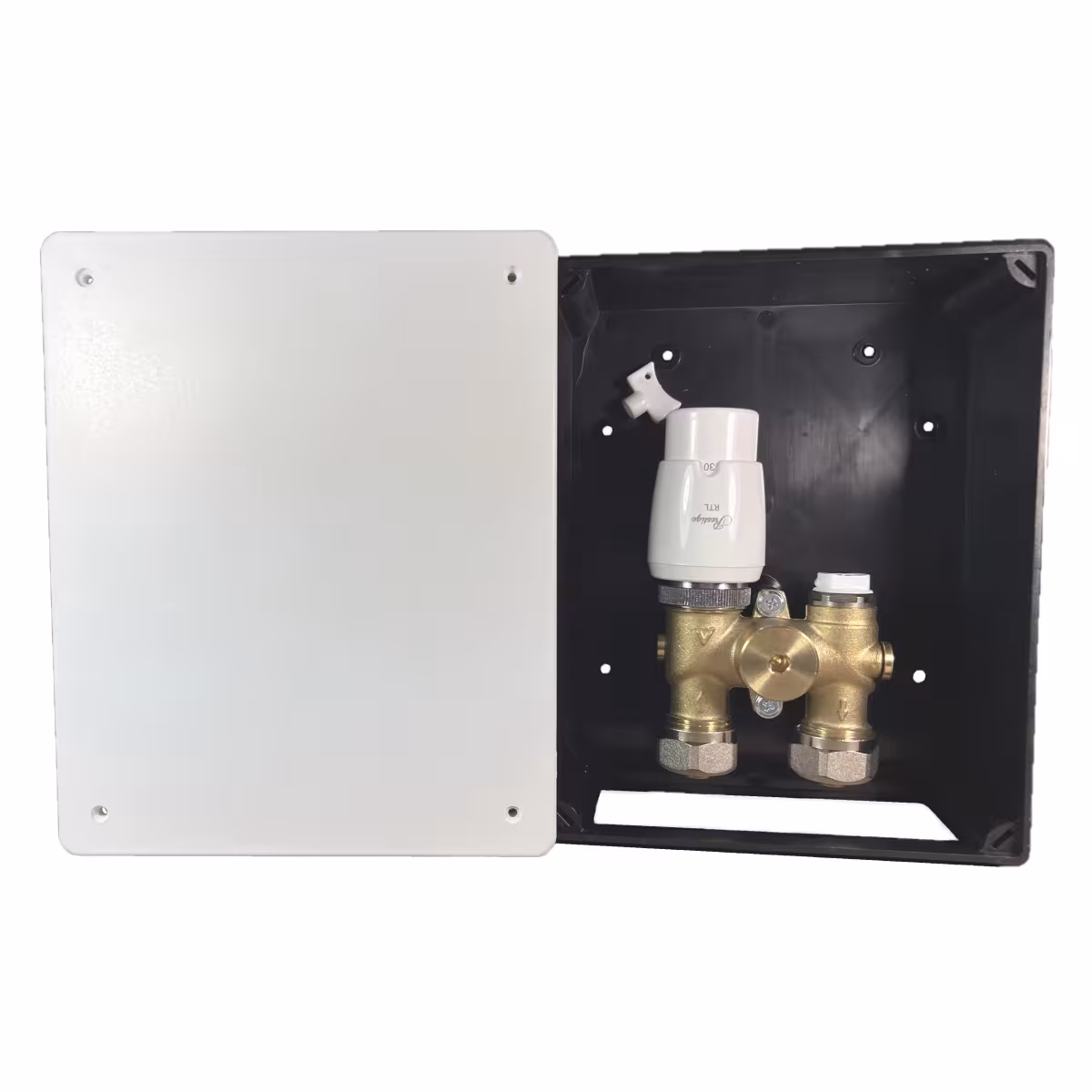 HoWaTech Duo warmwater vloerverwarming | Set met dubbele buisverwarmingsmat en G-RTL schakelkast verwarmingsoppervlak 2,5m² van HoWaTech met art.nr. 11163025