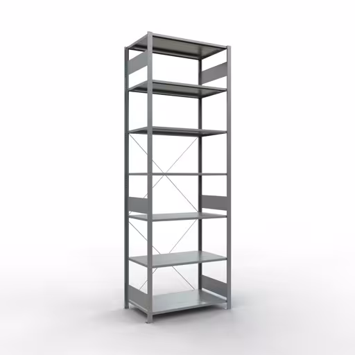 Figuur nr. 7 van het artikel basisrek, legbord-insteeksysteem MULTIplus150, 3000 x 1000 x 600 mm, 7 legborden, verzinkt uit de insteeksysteem-productgroep van Schulte Lagertechnik.