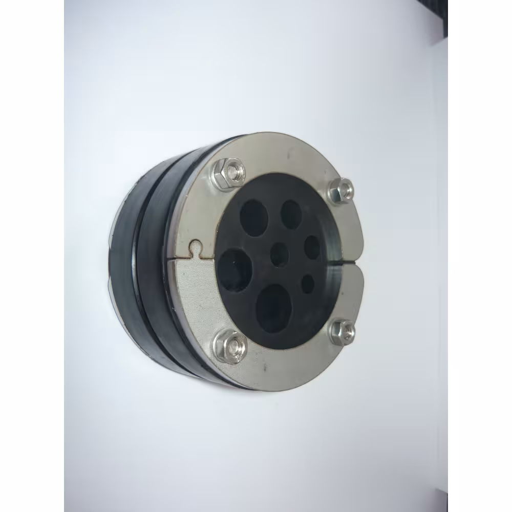 Pressio 4 kabels VAST, 1x40mm EPDM rubber, V2A drukplaten, V2A schroeven, V4A moeren, ringvormige ruimteafdichting, art.nr. 11010
