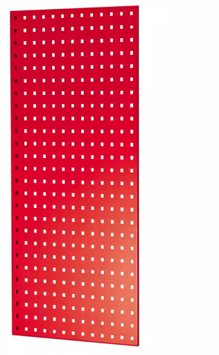 Geperforeerd paneel zijpaneel, 90 x 1000 x 500 mm (H x D), RAL 3000 vuurrood van Schulte Lagertechnik Geperforeerd paneel zijpaneel, 90 x 1000 x 500 mm (H x D), RAL 3000 vuurrood, accessoires, art.nr. 35667-R