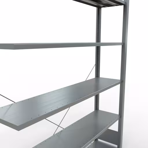 Afbeelding nr. 11 van het artikel, kantoorreksysteem MULTIplus85, 2000 x 1300 x 300 mm, 6 legborden, verzinkt, zonder aanslaglijst uit de productgroep kantoorrekken van Schulte Lagertechnik