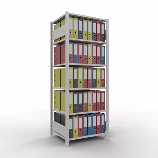 Afbeelding nr. 12 van het artikel, kantoorrekken, insteeksysteem MULTIplus150, 2000 x 750 x 600 mm, 6 planken, met middenaanslag, lichtgrijs uit de productgroep kantoorrekken van Schulte Lagertechnik
