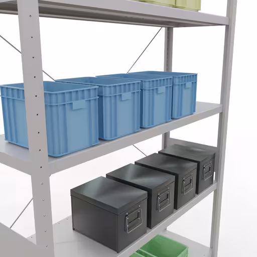 Figuur nr. 10 van het artikel insteeksysteem basisplank 3000x1300x400 mm, type 250 kg, lichtgrijs uit de productgroep insteeksysteem van het merk Schulte Lagertechnik.