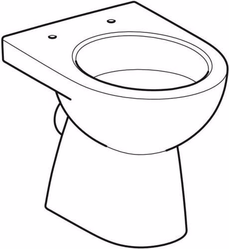 Geberit Renova staande wc-wastafel, horizontale uitloop, gedeeltelijk gesloten, diepte: 49cm, wit