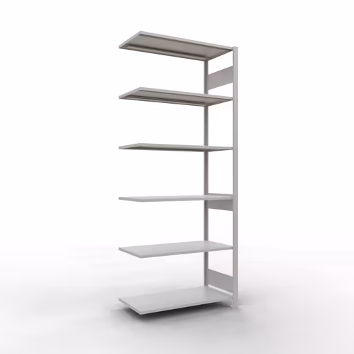 Productafbeelding nr. 14 van het artikel aanbouwrekken, legbord, insteeksysteem MULTIplus150, 2500 x 1000 x 500 mm, 6 legborden, RAL 7035 lichtgrijs uit het insteeksysteem-assortiment van Schulte Lagertechnik
