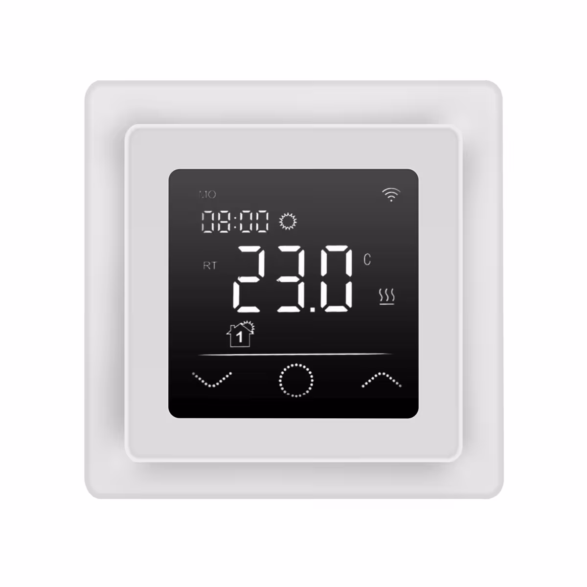 HoWaTech temperatuurregelaar WLAN Touch 750 wit | voor elektrische vloerverwarming | tuya-app met GTIN 4250409106582 HoWaTech temperatuurregelaar WLAN Touch 750 wit | voor elektrische vloerverwarming | tuya app van HoWaTech met artikelnr. 906042